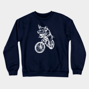 SEEMBO Pig Cycling Bicycle Hog Cyclist Bicycling Bike Biking Crewneck Sweatshirt